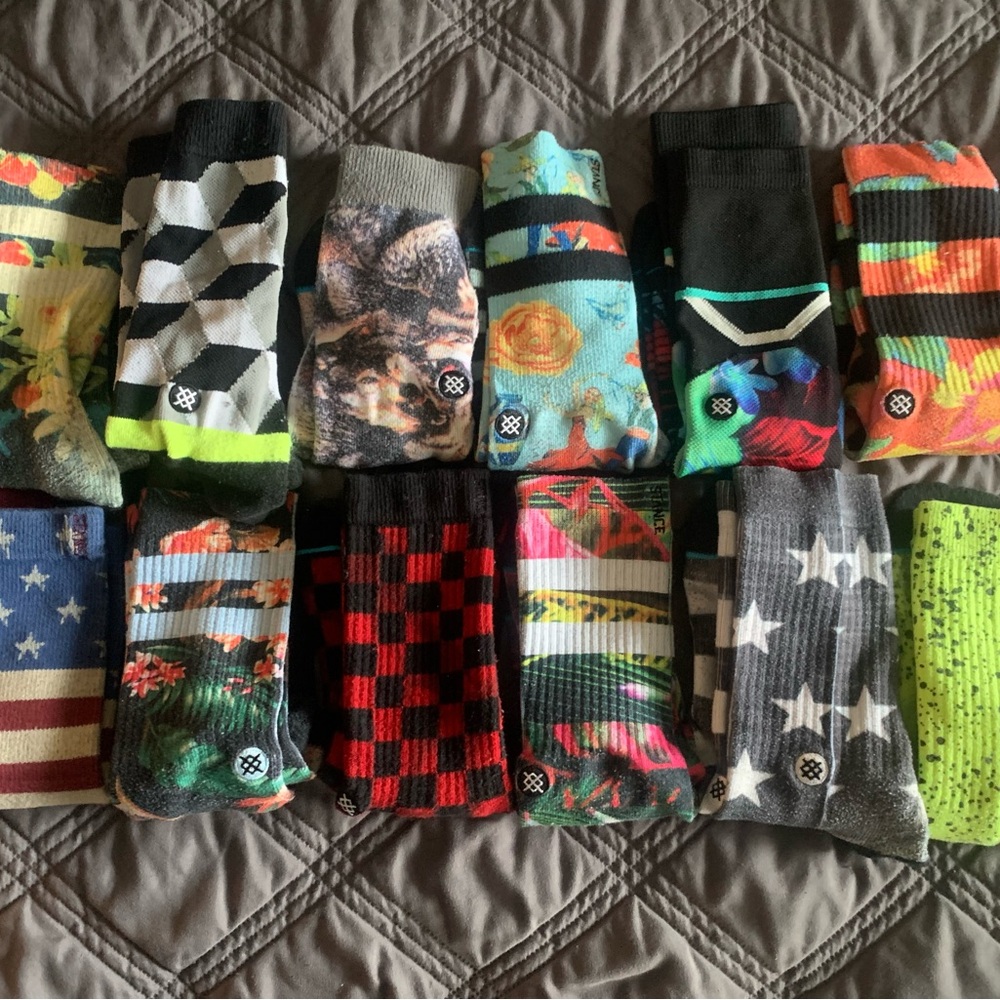 Lot of 12 Pairs of Men's Stance Socks